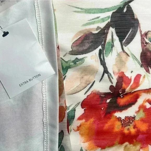 Calvin Klein floral print trapeze shift orange - Picture 10 of 13